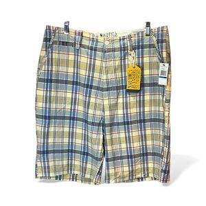 New Nautica Men’s Deck Shorts Size 36 Plaid Preppy NWT